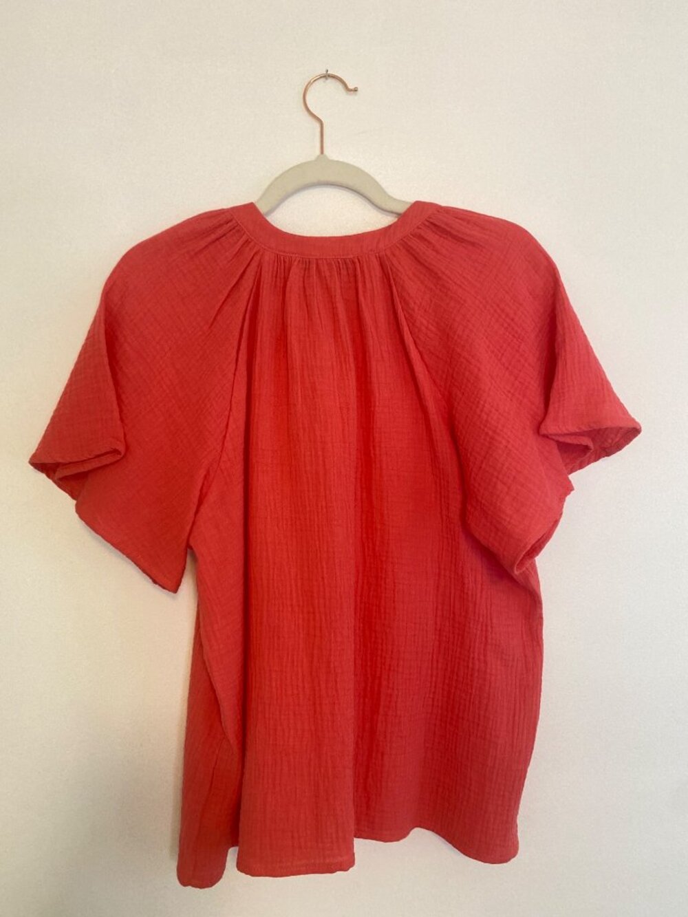 NWT Nine West Women’s Coral Short-Sleeve Textured Top Size S 100% Cotton - Picture 6 of 6